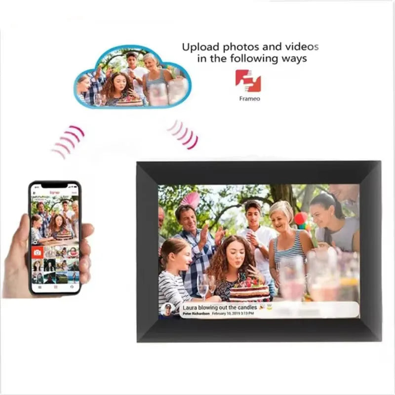 CILIFER® 10.1 Inch WiFi Digital Picture Frame 1280x800 HD IPS Touch Screen Digital Photo Frame Electronic 32GB Memory Auto-Rotate