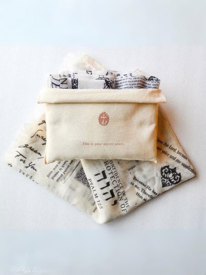 SFRCORD® ✝️Handcrafted Christian Prayer Shawl: Protection Bible Verse Scarf. Yeshua Scripture Wrap🙏
