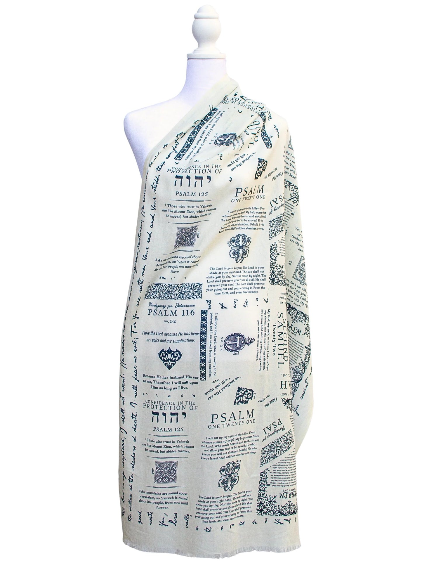 SFRCORD® ✝️Handcrafted Christian Prayer Shawl: Protection Bible Verse Scarf. Yeshua Scripture Wrap🙏