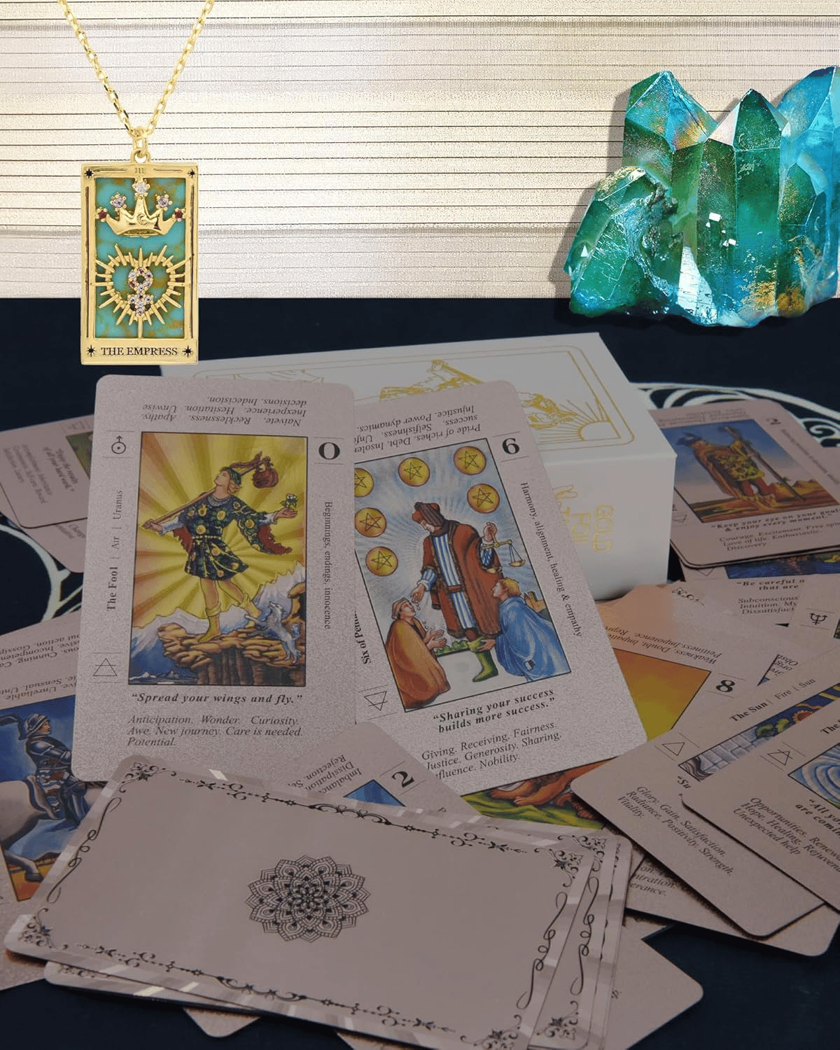CILIFER® Witchy Cauldron Rose Gold Tarot Cards with Guide Book Waterproof Wrinkle Resistant Foil Tarot Deck for Beginners Includes Chakras Planets Zodiac Signs Elements & Affirmations