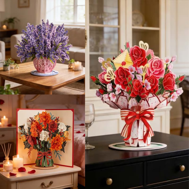 CILIFER® 🏆55K+ SOLD! 🌼💌 Forever-Blooming 3D Flower Pop-Up Card– Personalized Love Message & Everlasting Bloom 🎁