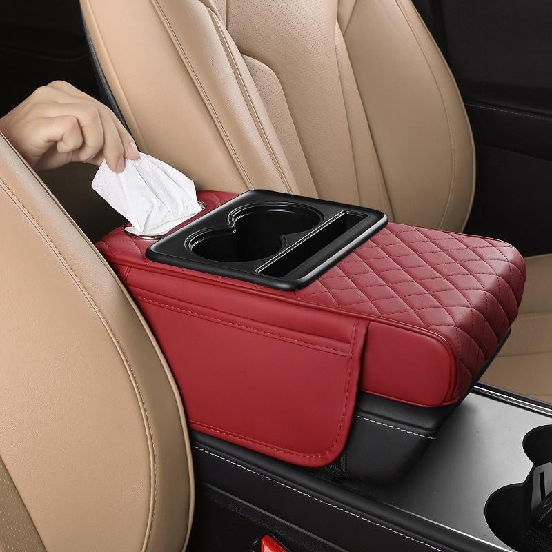 CILIFER® Multifunctional PU Leather Car Armrest Box Mat