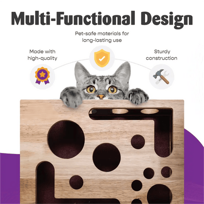 CILIFER® 🎁😻✨Cat Scratch Puzzle Enrichment Box: Nail File Stress Free Alternative to Clippers and Grinders