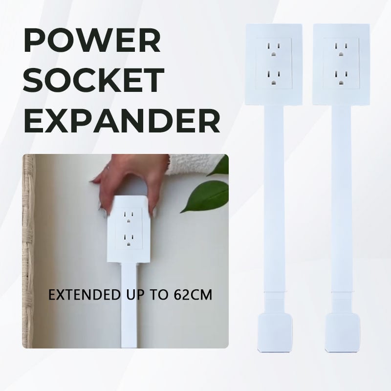 CILIFER® 🔥Outlet Electrical Outlet Extender & 2 AC Outlets Extendable 43-62cm Rotatable 180° for Couches Desks Nightstands