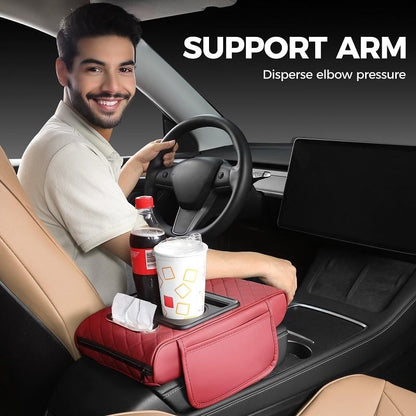 CILIFER® Multifunctional PU Leather Car Armrest Box Mat