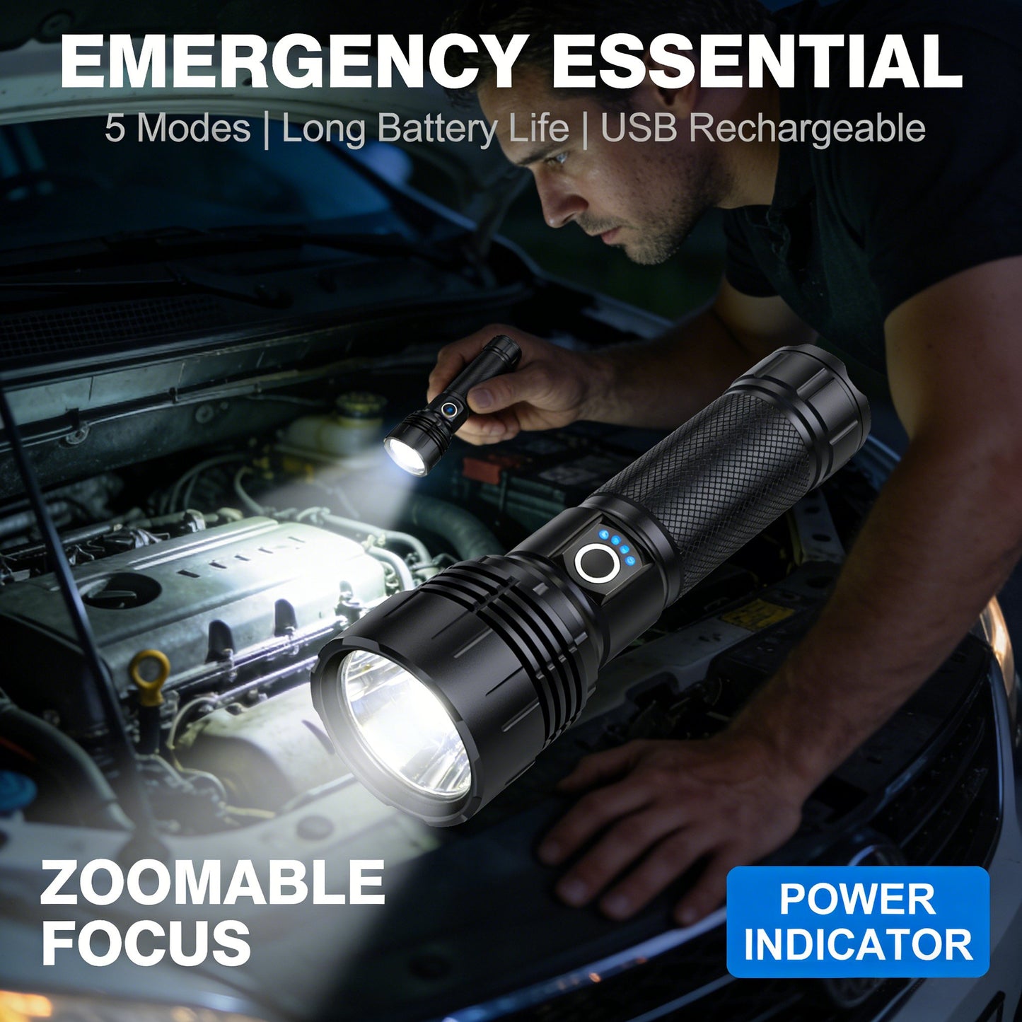 CILIFER® ✨Rechargeable LED Flashlight - High Lumen. Waterproof. Ultra Bright Flashlight for Emergencies