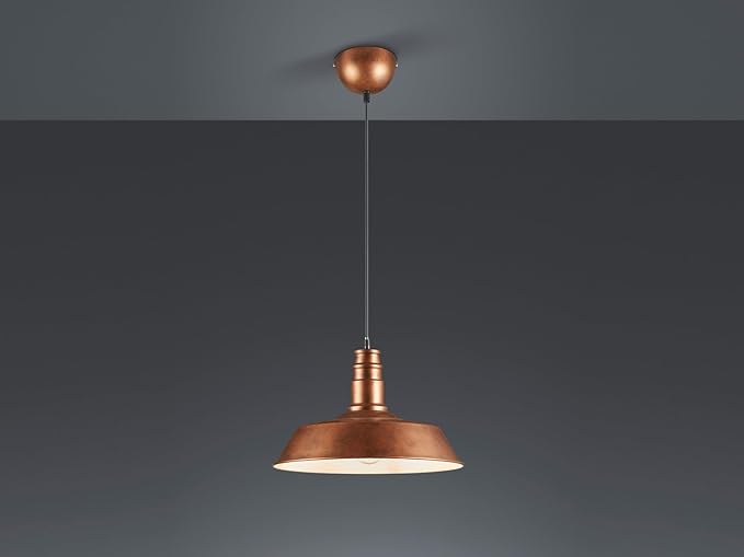 Reality Leuchten Will R30421062 Pendant Light Metal Antique Copper Coloured Excl. 1x E27