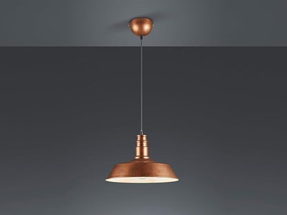 Reality Leuchten Will R30421062 Pendant Light Metal Antique Copper Coloured Excl. 1x E27