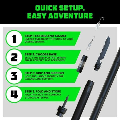 CILIFER® Tactical Hiking Stick w/ Integrated Survival Kit