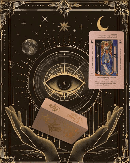 CILIFER® Witchy Cauldron Rose Gold Tarot Cards with Guide Book Waterproof Wrinkle Resistant Foil Tarot Deck for Beginners Includes Chakras Planets Zodiac Signs Elements & Affirmations