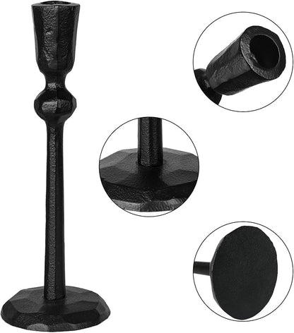 Iron Taper Candle Holder - Set of 3 Decorative Candle Stand, Candlestick Holder for Wedding, Dinning, Party