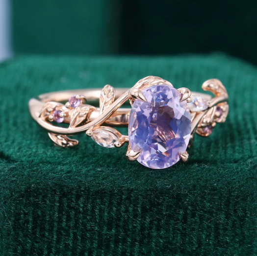 CILIFER® Soft Vibe Oval Cut Lavender Amethyst Promise Ring