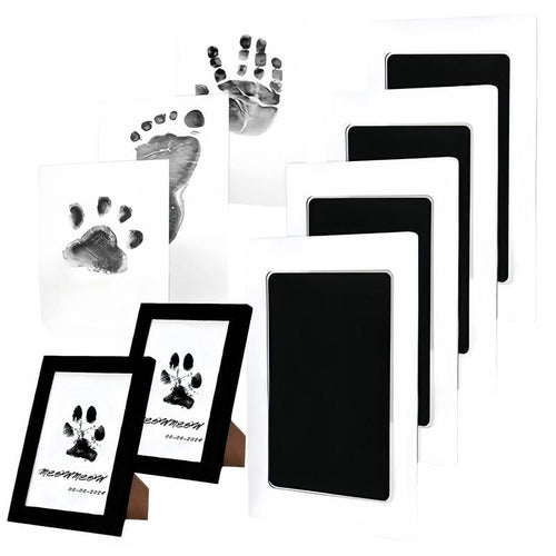 CILIFER® 🐾Paw Print Kit for Dogs & Cats - 4-Pcs Mess-Free Ink Pads. 2 Photo Frames | Clean Touch Pet Paw and Nose Print Keepsake Memorial Gift
