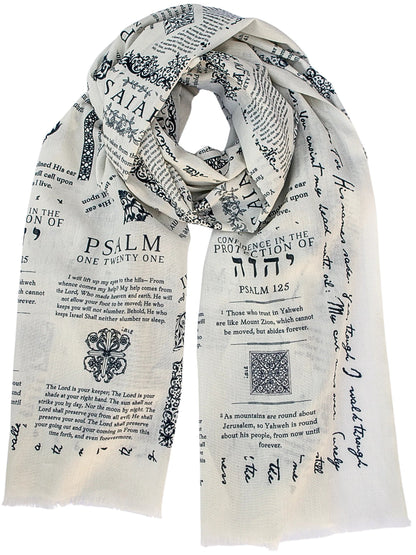 SFRCORD® ✝️Handcrafted Christian Prayer Shawl: Protection Bible Verse Scarf. Yeshua Scripture Wrap🙏