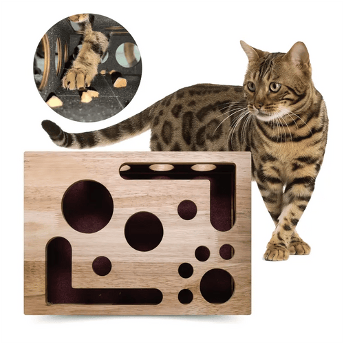 CILIFER® 🎁😻✨Cat Scratch Puzzle Enrichment Box: Nail File Stress Free Alternative to Clippers and Grinders