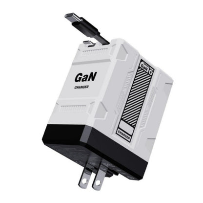 CILIFER® 2-in-1 GaN PD3.0  Charger with Retractable Cables(Plug specifications: US standard plug)