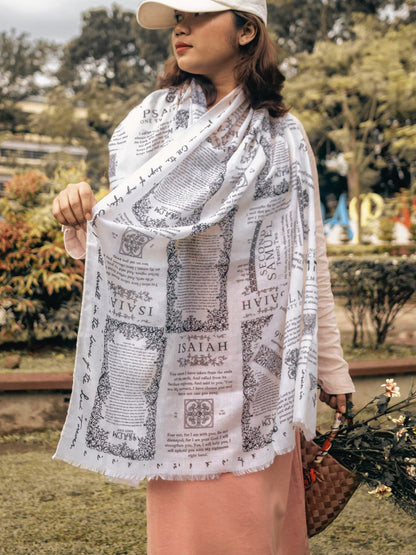 SFRCORD® ✝️Handcrafted Christian Prayer Shawl: Protection Bible Verse Scarf. Yeshua Scripture Wrap🙏