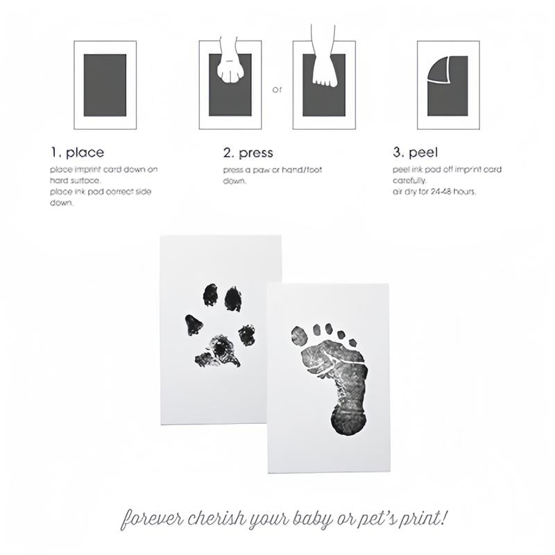 CILIFER® 🐾Paw Print Kit for Dogs & Cats - 4-Pcs Mess-Free Ink Pads. 2 Photo Frames | Clean Touch Pet Paw and Nose Print Keepsake Memorial Gift
