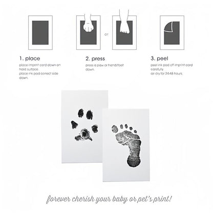 CILIFER® 🐾Paw Print Kit for Dogs & Cats - 4-Pcs Mess-Free Ink Pads. 2 Photo Frames | Clean Touch Pet Paw and Nose Print Keepsake Memorial Gift