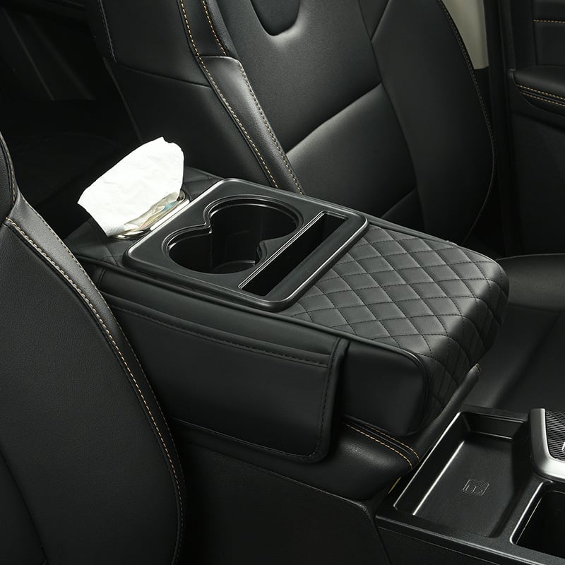 CILIFER® Multifunctional PU Leather Car Armrest Box Mat