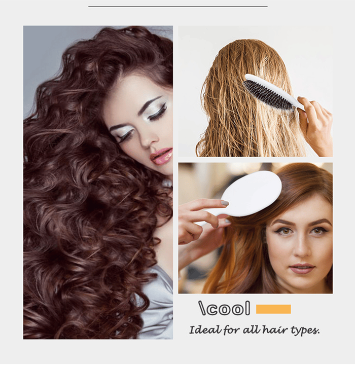 CILIFER® Viral World-Famous 5x Sold Out Paddle Brush - Smoother. Stronger. Shinier Hair - Boar Bristle Brush with Nylon Bristles and Microsphere Massaging Tips