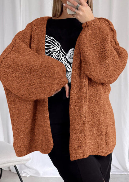 SFRCORD® Womens Oversized Cardigan Sweaters Fall Long Lantern Sleeve Knit Open Front Lightweight Sweater