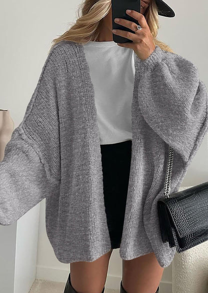 SFRCORD® Womens Oversized Cardigan Sweaters Fall Long Lantern Sleeve Knit Open Front Lightweight Sweater