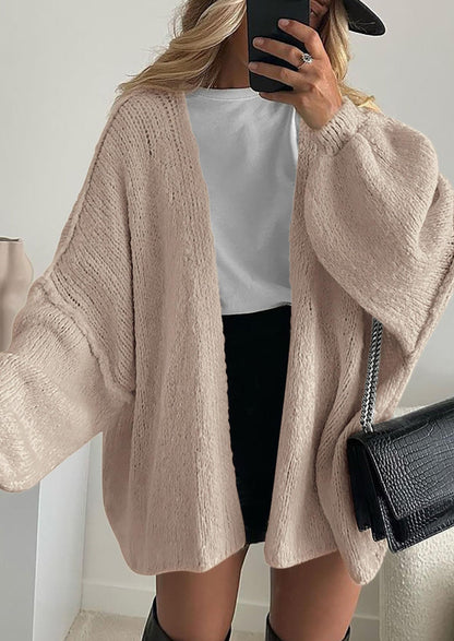 SFRCORD® Womens Oversized Cardigan Sweaters Fall Long Lantern Sleeve Knit Open Front Lightweight Sweater