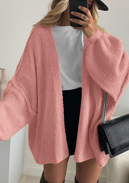 SFRCORD® Womens Oversized Cardigan Sweaters Fall Long Lantern Sleeve Knit Open Front Lightweight Sweater