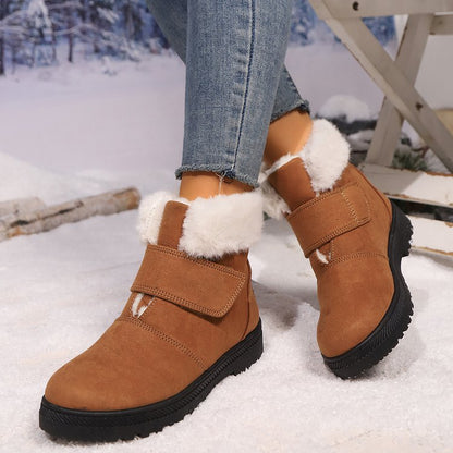 SFRCORD® Women's Winter Slip-On Low Heel Non-Slip TPU Sole Snow Boots