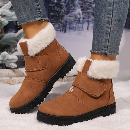 SFRCORD® Women's Winter Slip-On Low Heel Non-Slip TPU Sole Snow Boots