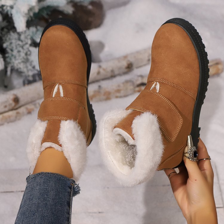 SFRCORD® Women's Winter Slip-On Low Heel Non-Slip TPU Sole Snow Boots