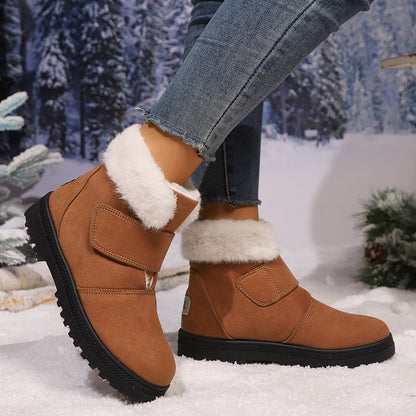SFRCORD® Women's Winter Slip-On Low Heel Non-Slip TPU Sole Snow Boots
