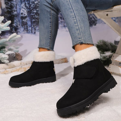 SFRCORD® Women's Winter Slip-On Low Heel Non-Slip TPU Sole Snow Boots