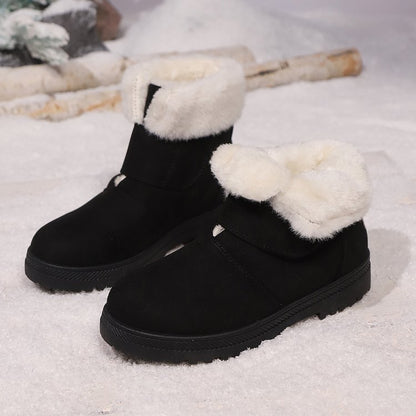 SFRCORD® Women's Winter Slip-On Low Heel Non-Slip TPU Sole Snow Boots