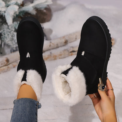 SFRCORD® Women's Winter Slip-On Low Heel Non-Slip TPU Sole Snow Boots
