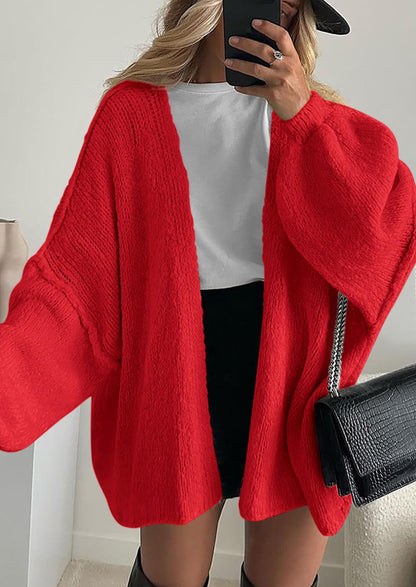 SFRCORD® Womens Oversized Cardigan Sweaters Fall Long Lantern Sleeve Knit Open Front Lightweight Sweater