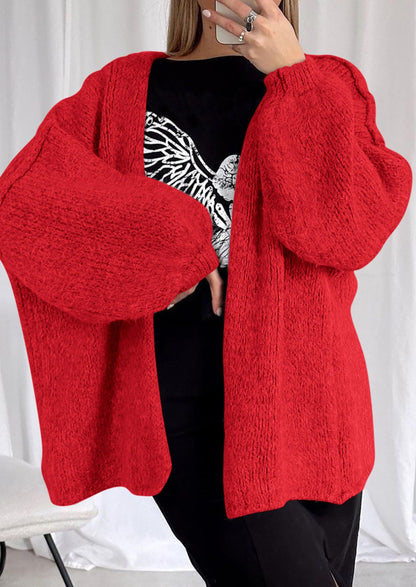 SFRCORD® Womens Oversized Cardigan Sweaters Fall Long Lantern Sleeve Knit Open Front Lightweight Sweater