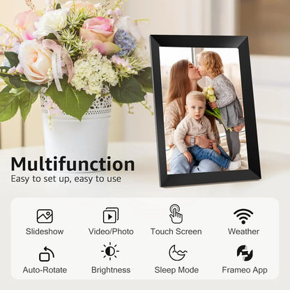 CILIFER® 10.1 Inch WiFi Digital Picture Frame 1280x800 HD IPS Touch Screen Digital Photo Frame Electronic 32GB Memory Auto-Rotate