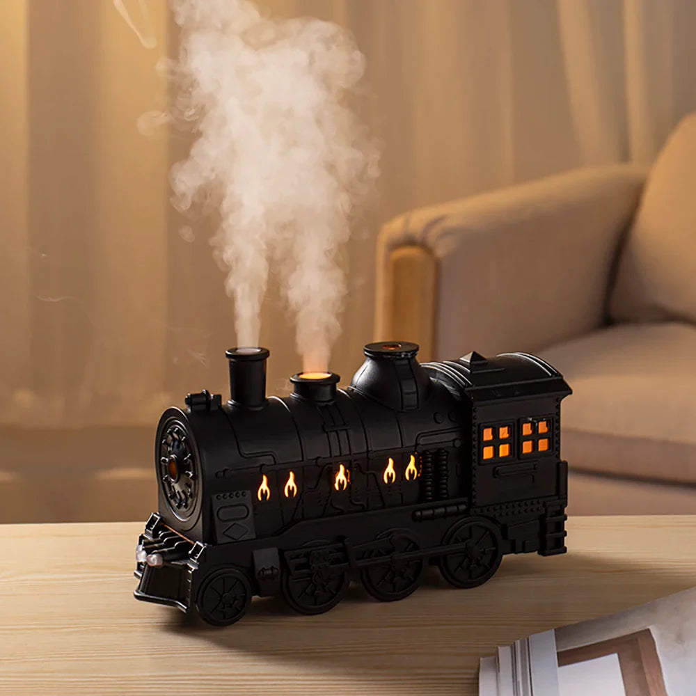 CILIFER® Train Shaped Air Humidifier 300ML- Technology. Style and Aromatherapy in Motion diffuser with Night Light for Bedroom Desk