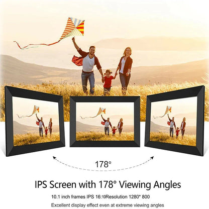CILIFER® 10.1 Inch WiFi Digital Picture Frame 1280x800 HD IPS Touch Screen Digital Photo Frame Electronic 32GB Memory Auto-Rotate