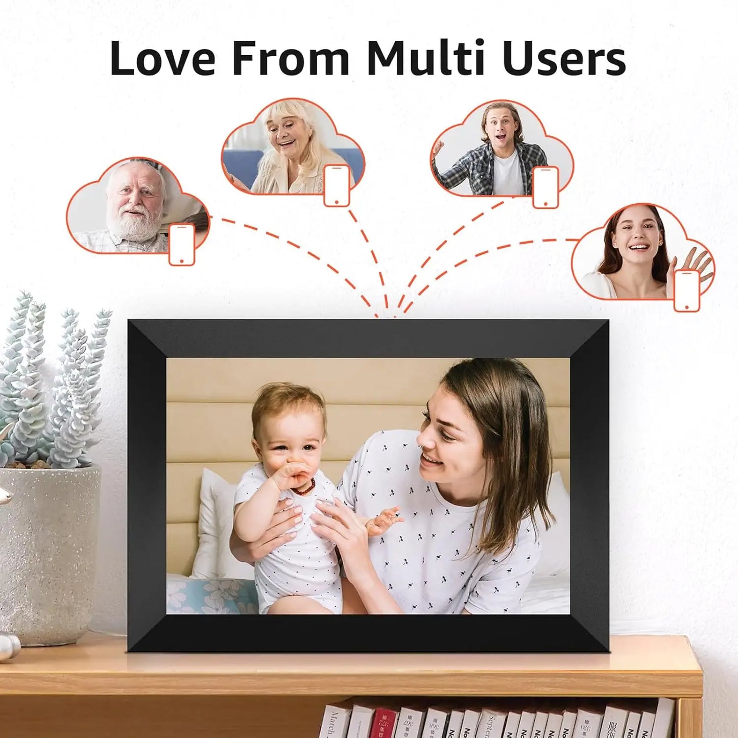 CILIFER® 10.1 Inch WiFi Digital Picture Frame 1280x800 HD IPS Touch Screen Digital Photo Frame Electronic 32GB Memory Auto-Rotate