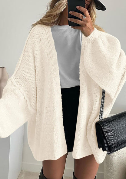 SFRCORD® Womens Oversized Cardigan Sweaters Fall Long Lantern Sleeve Knit Open Front Lightweight Sweater