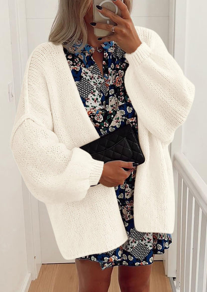 SFRCORD® Womens Oversized Cardigan Sweaters Fall Long Lantern Sleeve Knit Open Front Lightweight Sweater
