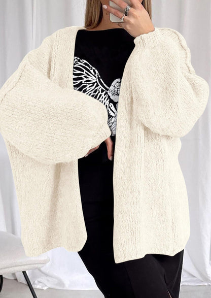 SFRCORD® Womens Oversized Cardigan Sweaters Fall Long Lantern Sleeve Knit Open Front Lightweight Sweater
