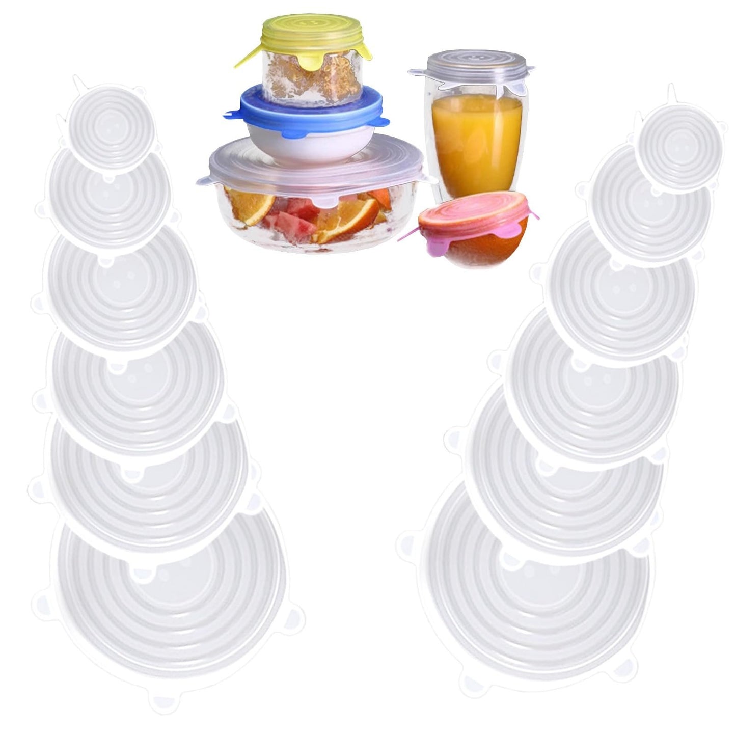CILIFER® Silicone Cover Stretch Lids Reusable Airtight Food Wrap Covers