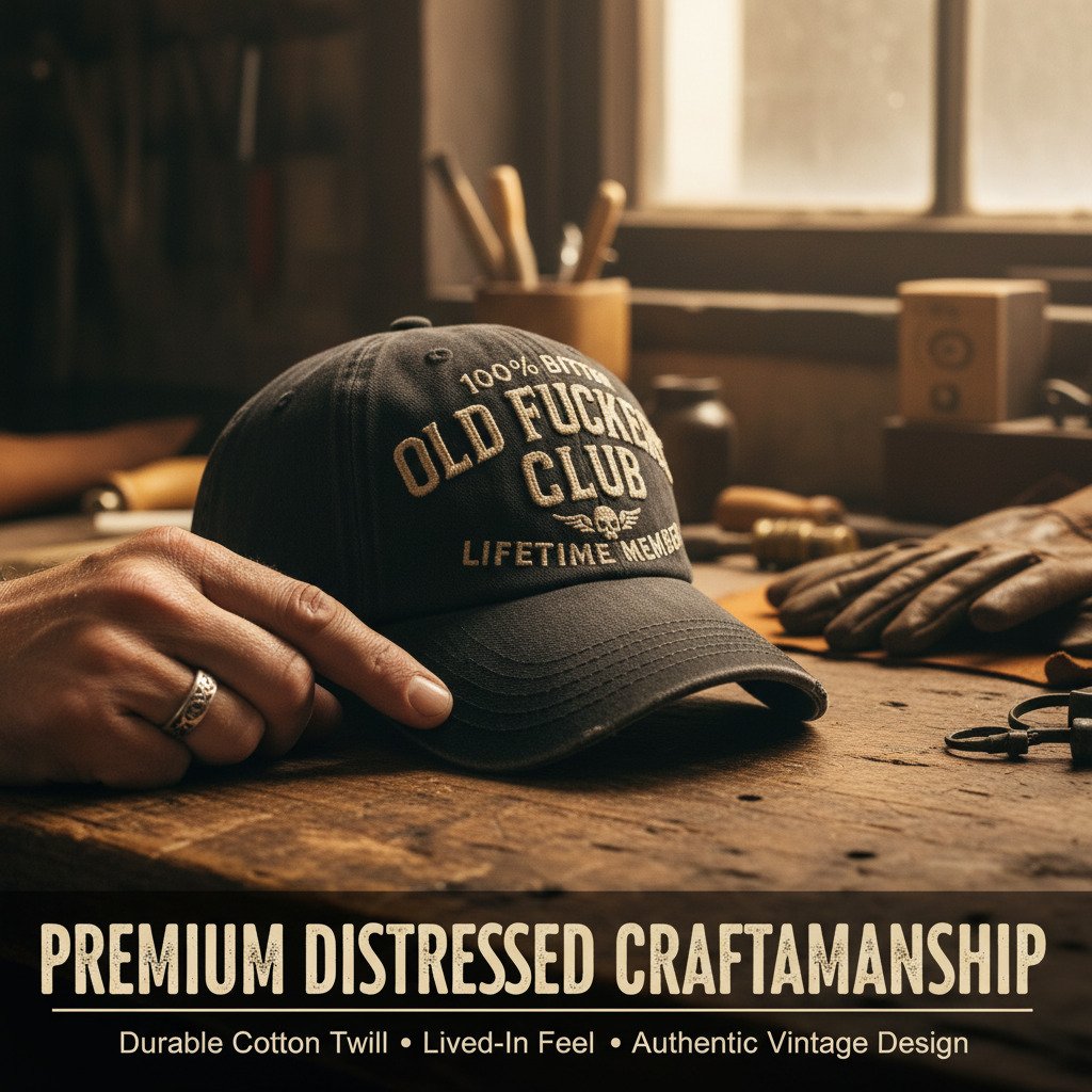 SFRCORD® Vintage Distressed Old Club Lifetime Member Cap
