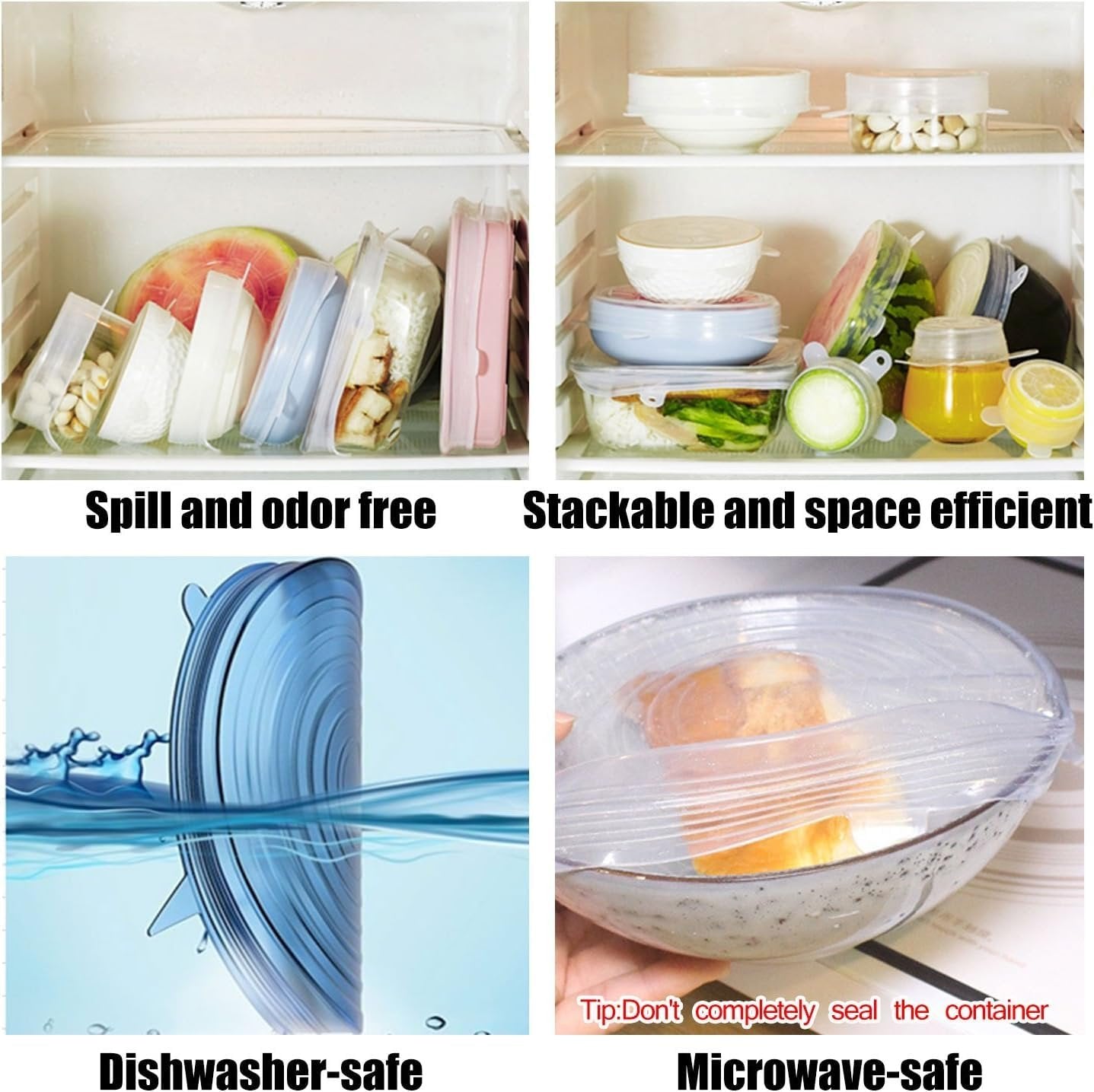 CILIFER® Silicone Cover Stretch Lids Reusable Airtight Food Wrap Covers