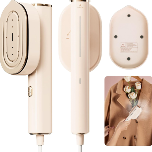CILIFER® 2in1 Handheld Portable Clothes Steamer. Travel Steam Iron. Travel and Home Use. Small Light Weight 700g. 1300W 20s Fast Heat Up. 90°Rotatable Ironing Panel. Detachable Water Tank