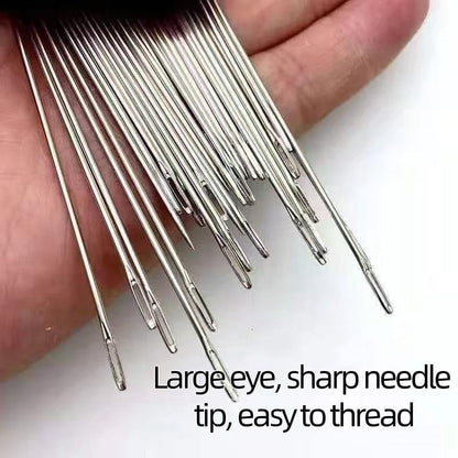 CILIFER® 34PCS Big Eye Steel Needles Set - Long & Thin Handmade Quilting & Sewing Needles Kit for DIY Sewing Projects